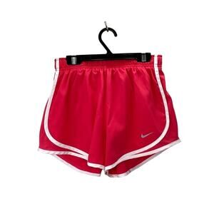 Nike Dri Fit Athletic Running Shorts S Women Salmon Pink Built in Brief Elastic